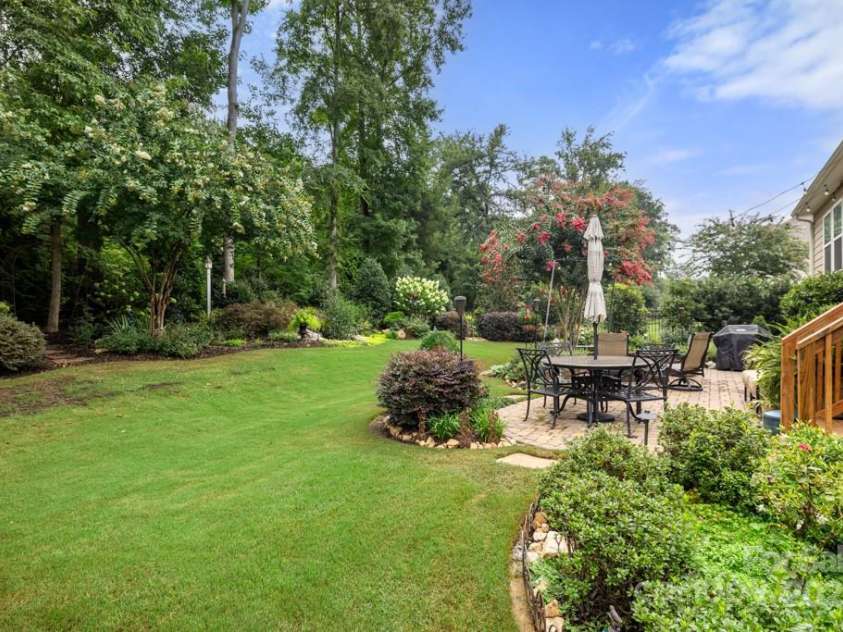 825 Spelman Drive, Indian Land, SC 29707.  MLS# CAR4289548, YatesRealty ID 35229. Rear Yard with Landscaping