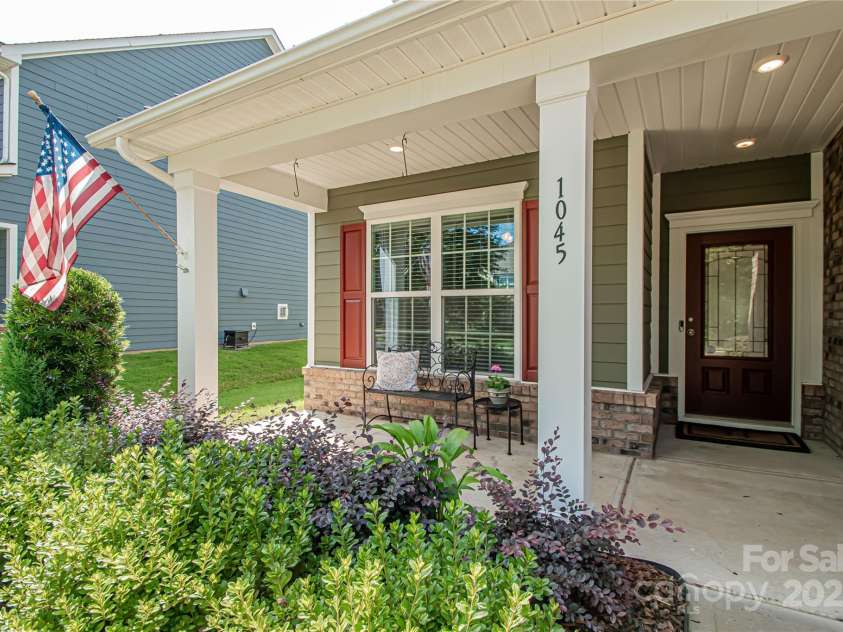 1045 Princeton Drive, Indian Land, SC 29707.  MLS# CAR4286861, YatesRealty ID 35232. Front porch