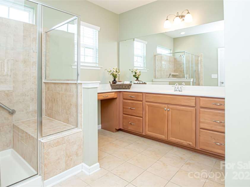 1045 Princeton Drive, Indian Land, SC 29707.  MLS# CAR4286861, YatesRealty ID 35232. Primary bath with vanity