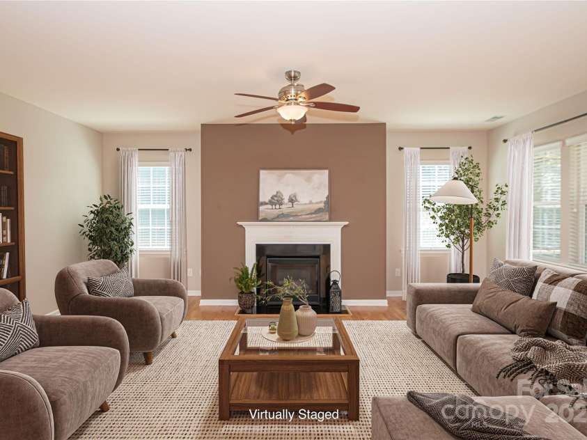 1045 Princeton Drive, Indian Land, SC 29707.  MLS# CAR4286861, YatesRealty ID 35232. Virtually staged family room