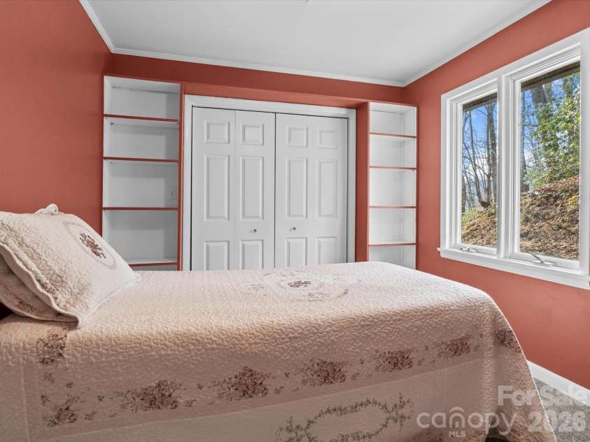 200 Canterbury Road, Cullowhee, NC 28723.  MLS# CAR4350143, YatesRealty ID 3524. Bedroom #2 with built in features