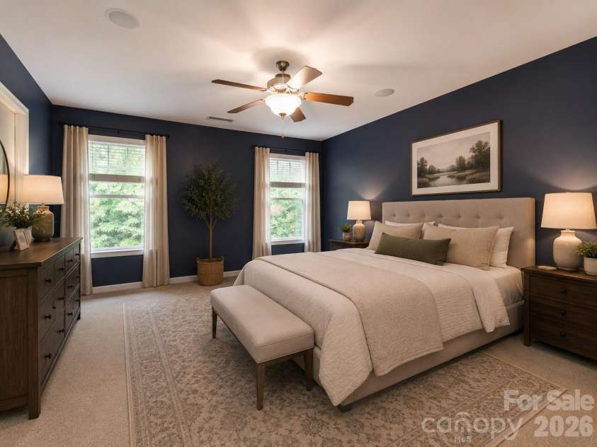 10333 Misty Moss Court, Mint Hill, NC 28227.  MLS# CAR4375838, YatesRealty ID 35242. Virtually Staged Primary Bedroom