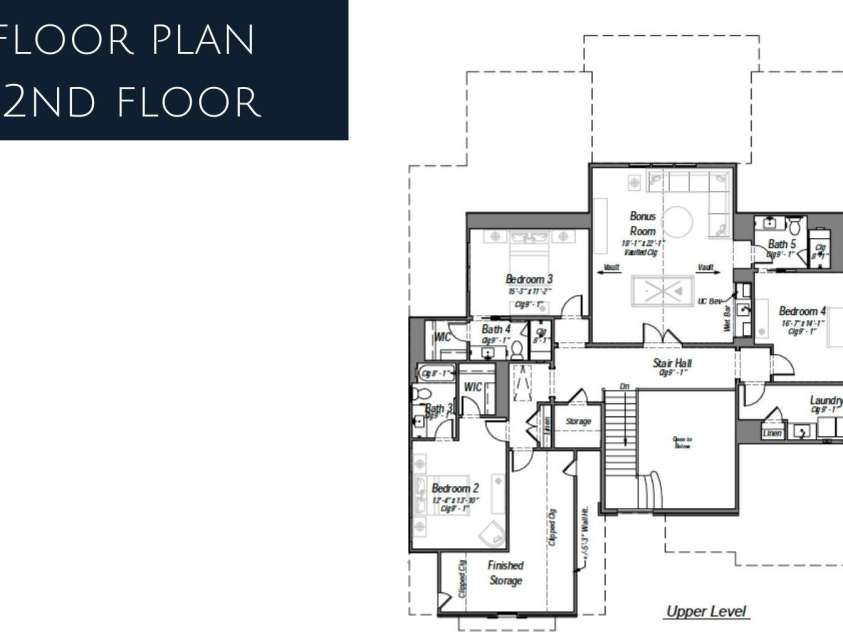1420 Bevis Drive, Charlotte, NC 28209.  MLS# CAR4291291, YatesRealty ID 35269. 2nd Floor Layout