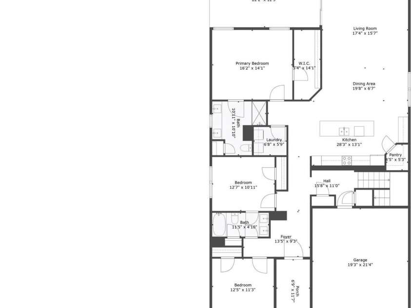 5112 Larewood Drive, Harrisburg, NC 28215.  MLS# CAR4297584, YatesRealty ID 35281. Open Concept Main Level Floor Plan