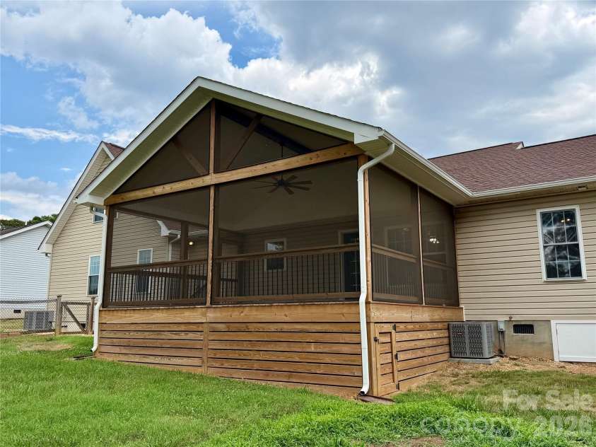 1027 Tabor Road, Olin, NC 28660.  MLS# CAR4399762, YatesRealty ID 35295. Screen porch