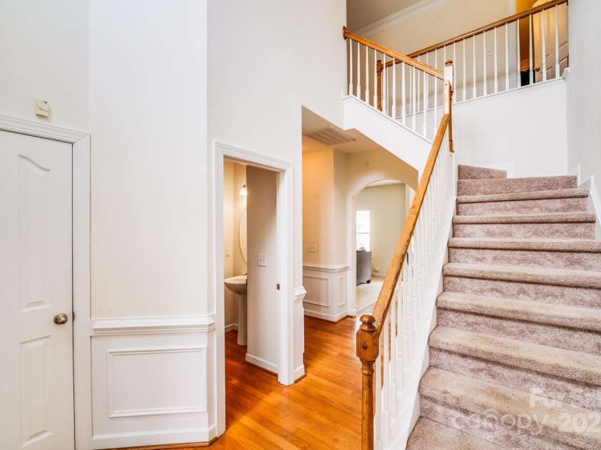 497 Dockside Lane, Concord, NC 28027.  MLS# CAR4288072, YatesRealty ID 35295. Foyer + Stairs