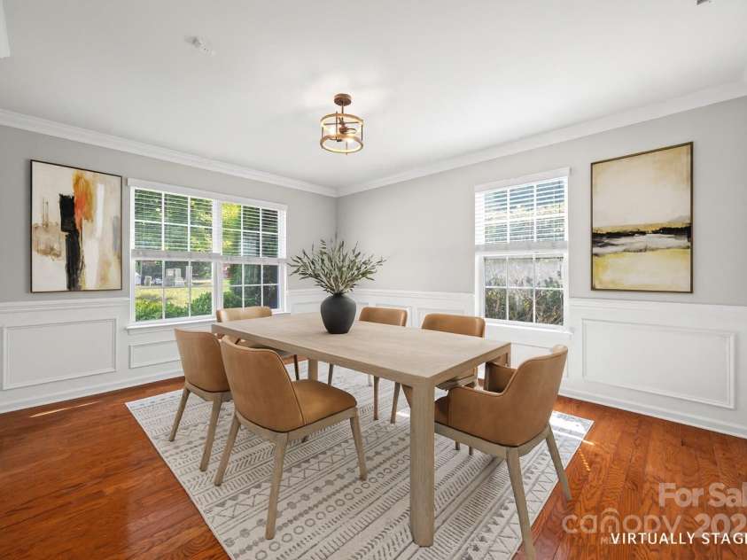 438 Elizabeth Valley Lane, Clover, SC 29710.  MLS# CAR4297149, YatesRealty ID 35300. Virtually Staged Dining Room