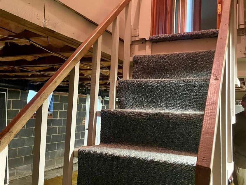 1099 Amherst Road, Morganton, NC 28655.  MLS# CAR4400099, YatesRealty ID 35301. Stairs to basement