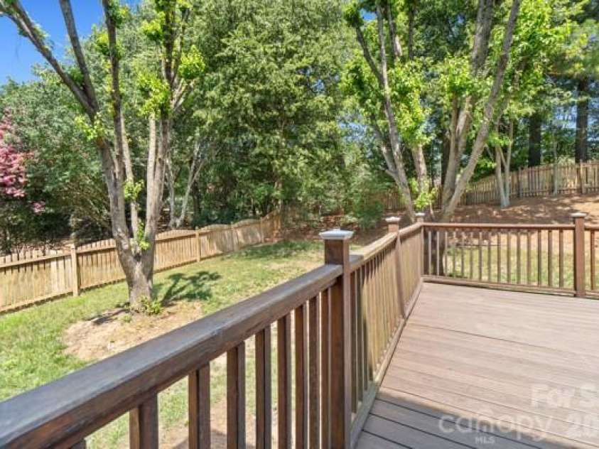 2328 Howerton Court, Charlotte, NC 28270.  MLS# CAR4388692, YatesRealty ID 35327. Deck and rear yard