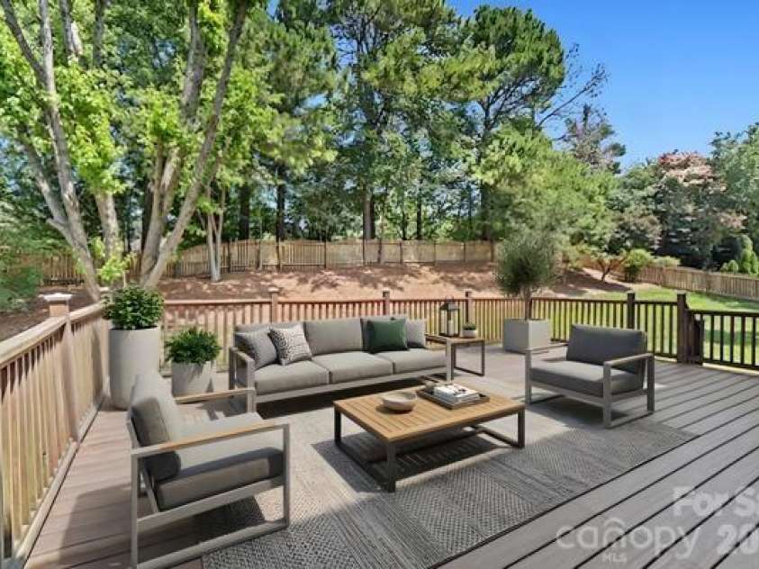 2328 Howerton Court, Charlotte, NC 28270.  MLS# CAR4388692, YatesRealty ID 35327. Staged Deck