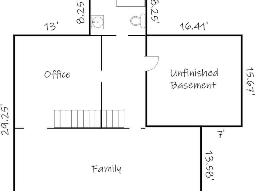 521 5th Street, Hickory, NC 28601.  MLS# CAR4399918, YatesRealty ID 35339. Basement floorplan!