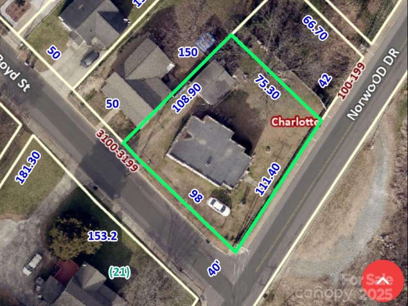 114 Norwood Drive, Charlotte, NC 28208.  MLS# CAR4295938, YatesRealty ID 35340. Zoned for opportunity!