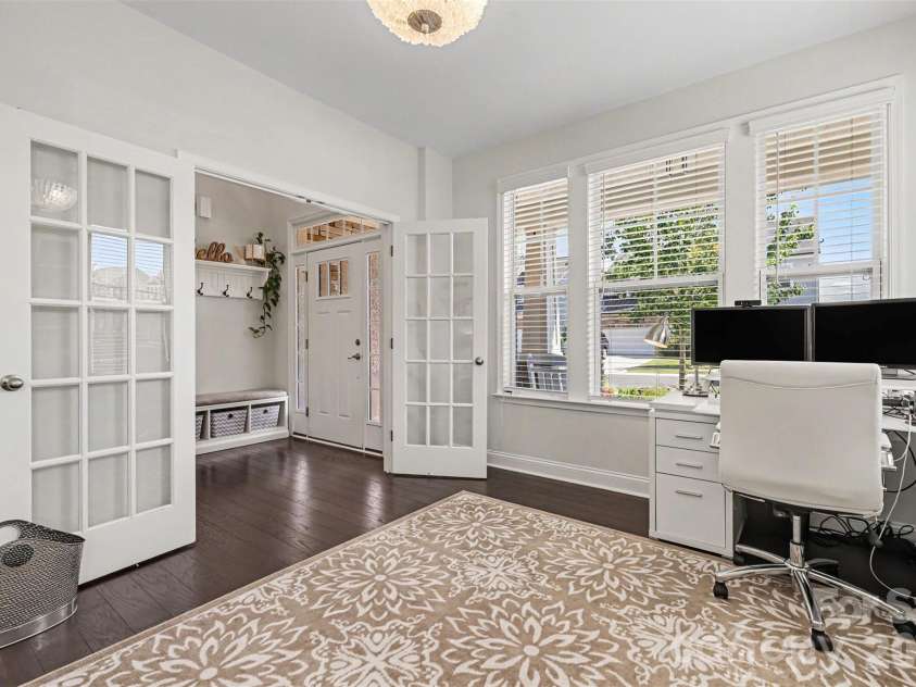 6247 Six String Court, Fort Mill, SC 29708.  MLS# CAR4337495, YatesRealty ID 35379. Home office with French doors