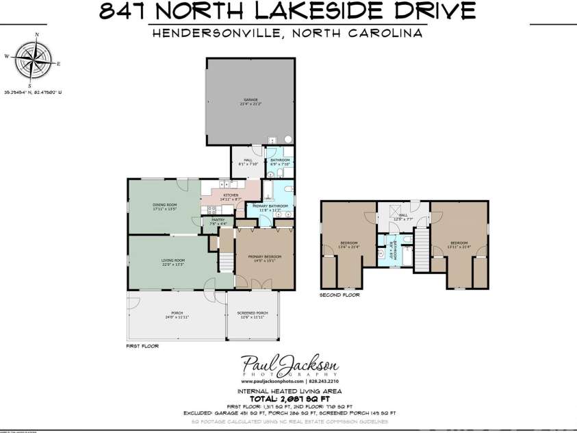 847 Lakeside Drive, Hendersonville, NC 28739.  MLS# CAR4398073, YatesRealty ID 35381. Floor plan