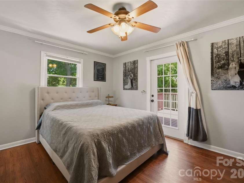 520 Eastway Avenue, Kannapolis, NC 28083.  MLS# CAR4396055, YatesRealty ID 35385. Primary bedroom with access to large deck great for morning coffee.