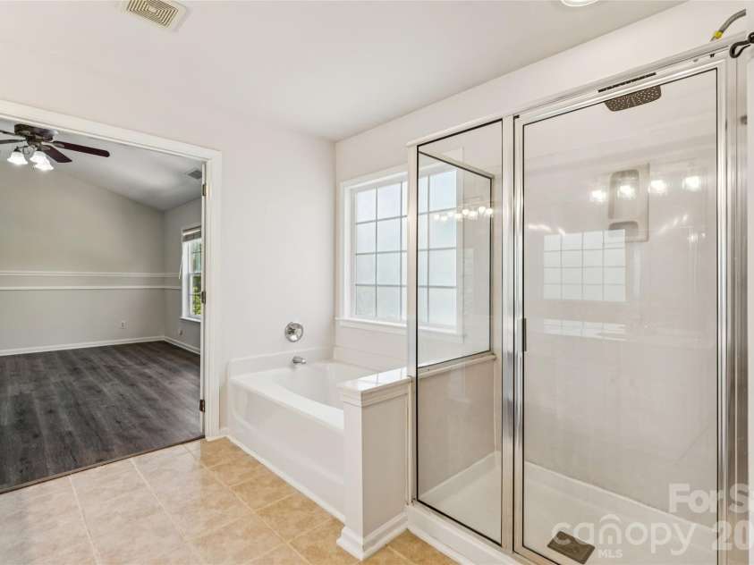 3530 Arbor Hill Road, Charlotte, NC 28270.  MLS# CAR4371185, YatesRealty ID 35392. Master Bath with Walk in Shower