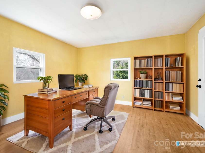 101 Arco Road, Asheville, NC 28805.  MLS# CAR4240878, YatesRealty ID 3541. Detached Office Virtually Staged