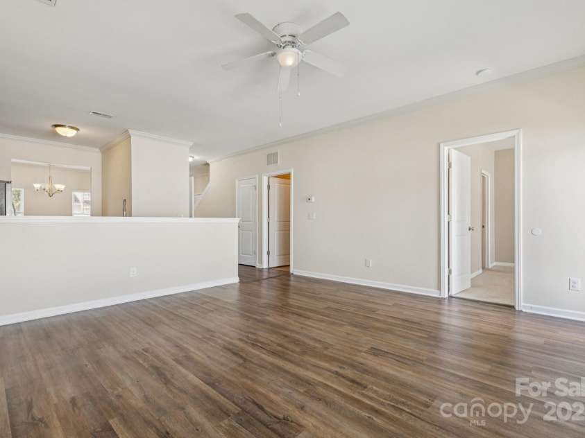 2822 Hopeton Court, Monroe, NC 28110.  MLS# CAR4285934, YatesRealty ID 35422. Living room with open floor plan