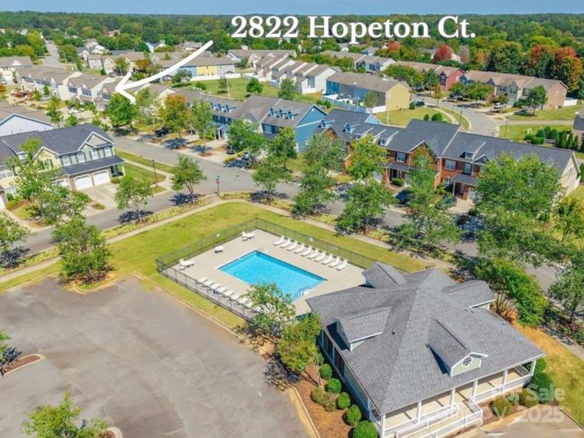 2822 Hopeton Court, Monroe, NC 28110.  MLS# CAR4285934, YatesRealty ID 35422. Short walk to the community pool and clubhouse