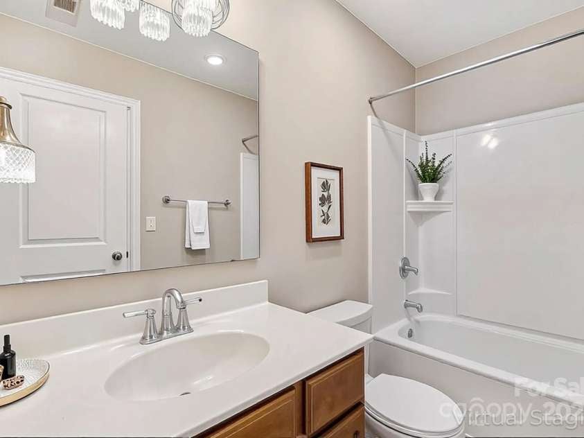 2822 Hopeton Court, Monroe, NC 28110.  MLS# CAR4285934, YatesRealty ID 35422. Virtually staged- upstairs full bathroom