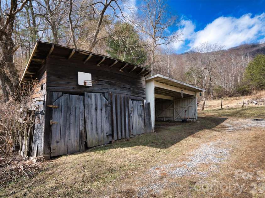 1567 Newfound Road, Leicester, NC 28748.  MLS# CAR4214973, YatesRealty ID 35448. Shed/carport