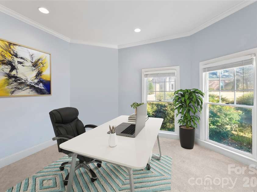 16300 Autumn Creek Court, Charlotte, NC 28278.  MLS# CAR4331856, YatesRealty ID 35451. Virtual Staging First Floor Office