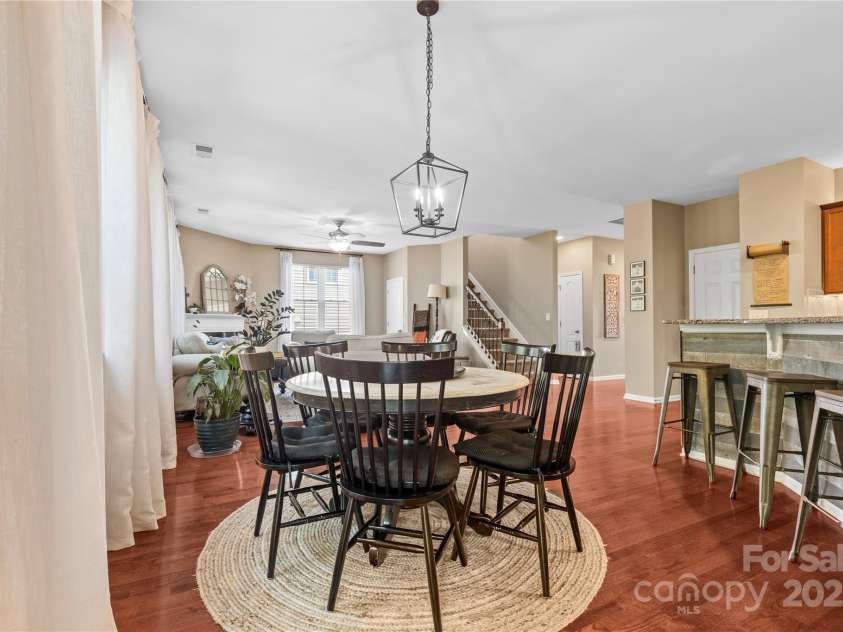 169 Pecan Hills Drive, Mooresville, NC 28115.  MLS# CAR4285952, YatesRealty ID 35482. Dining area open to kitchen and living room