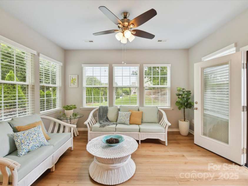 200 Sweet Briar Drive, Indian Land, SC 29707.  MLS# CAR4265722, YatesRealty ID 35484. What a lovely sunroom which overlooks the yard and paver patio!