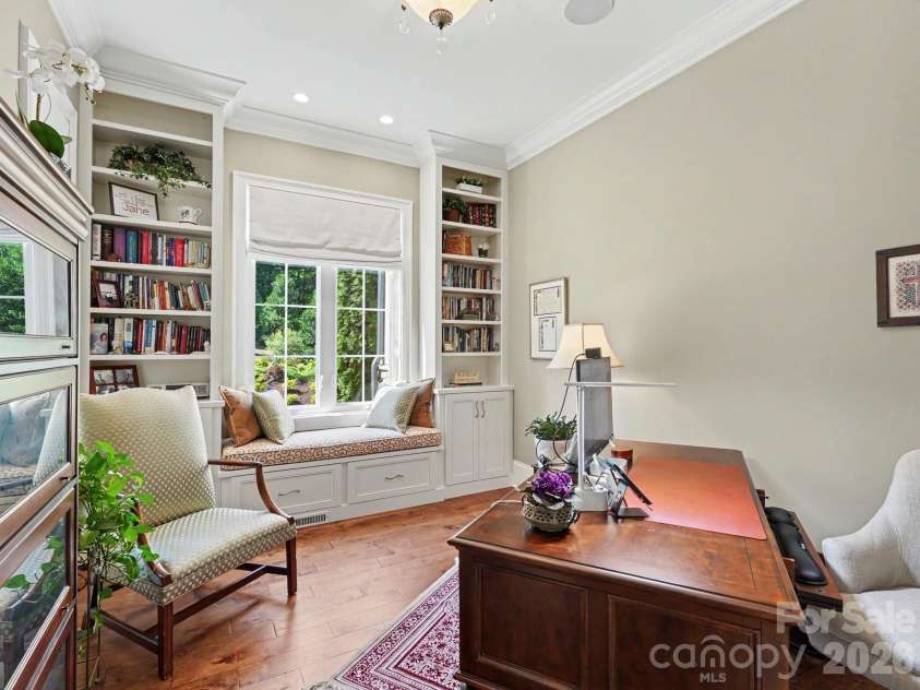 10530 Sweetleaf Place, Charlotte, NC 28278.  MLS# CAR4399864, YatesRealty ID 35490. Office #2 with custom built-ins.
