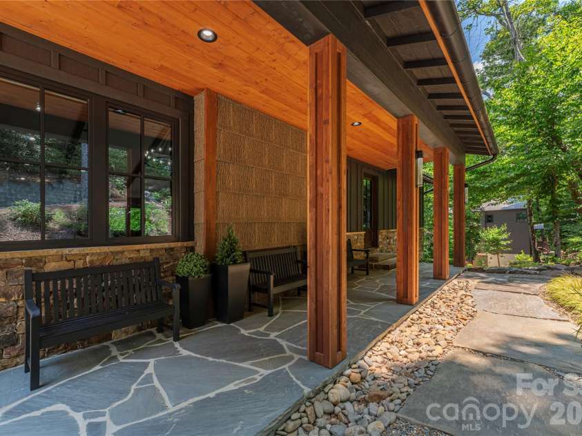 28 & 30 Garren View Drive, Fairview, NC 28730.  MLS# CAR4397889, YatesRealty ID 35499. Main home covered front porch