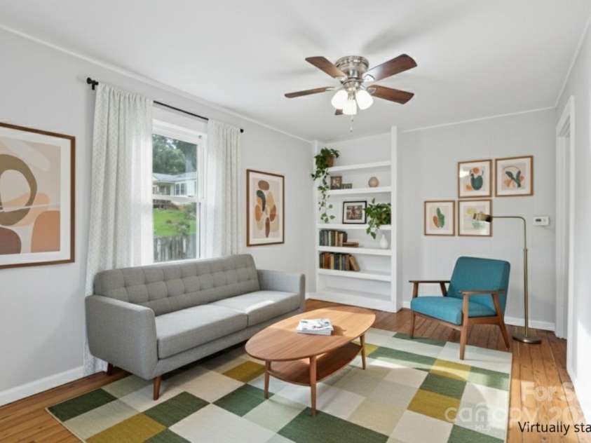 364 State Street, Asheville, NC 28806.  MLS# CAR4294913, YatesRealty ID 35499. Virtually staged living room