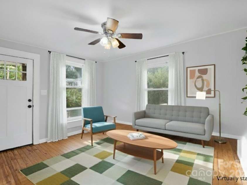 364 State Street, Asheville, NC 28806.  MLS# CAR4294913, YatesRealty ID 35499. Virtually staged living room