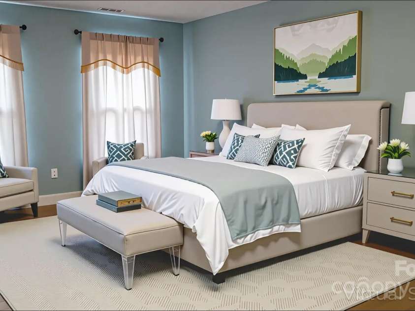 286 Foxcroft Drive, Asheville, NC 28806.  MLS# CAR4271230, YatesRealty ID 3553. Master Bedroom, Virtually Staged