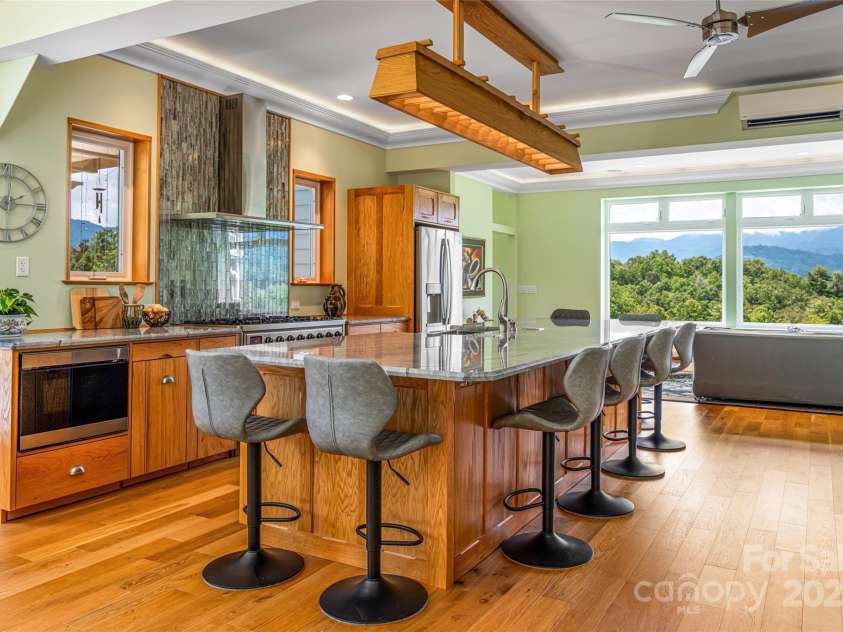 315 Earlys Mountain Road, Leicester, NC 28748.  MLS# CAR4295001, YatesRealty ID 35531. Large island with storage underneath.