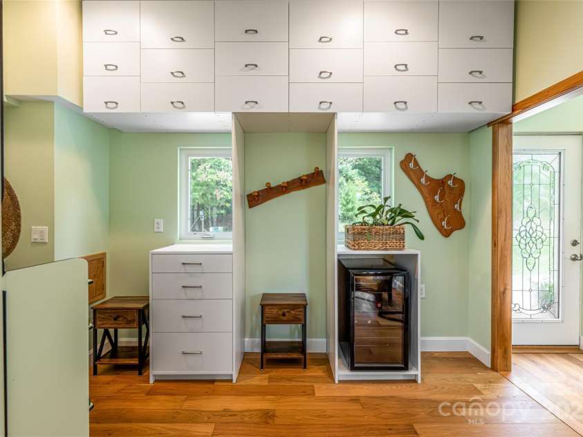 315 Earlys Mountain Road, Leicester, NC 28748.  MLS# CAR4295001, YatesRealty ID 35531. Mud room with tons of storage.