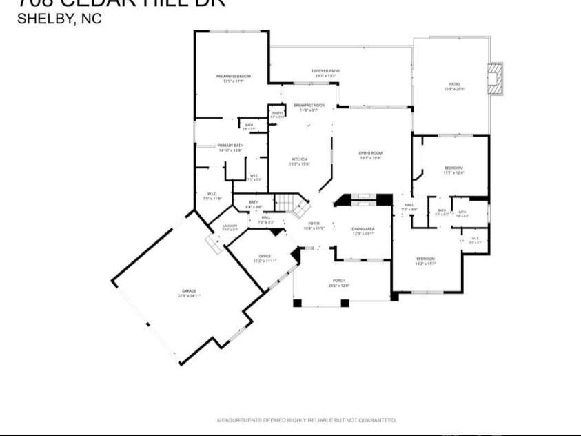 708 Cedar Hill Drive, Shelby, NC 28152.  MLS# CAR4400566, YatesRealty ID 35550. 