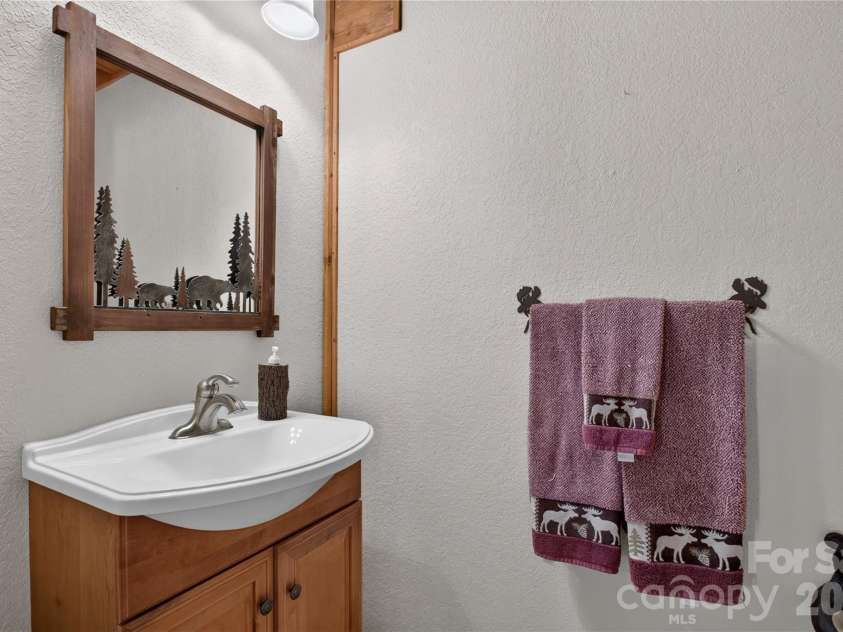 335 Whites Lake Boulevard, Saluda, NC 28773.  MLS# CAR4390961, YatesRealty ID 35568. Powder room.