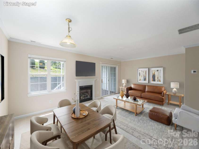 1 Willoughby Run Drive, Asheville, NC 28803.  MLS# CAR4400117, YatesRealty ID 35583. Another View of the Great Room, Virtually Staged