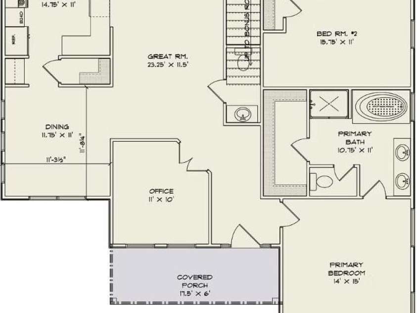 356 Main Street, McAdenville, NC 28101.  MLS# CAR4315707, YatesRealty ID 3559. Split-bedroom floor plan with 3 bedrooms and 2.5 baths, complemented by 9-foot ceilings that create a bright, open feel