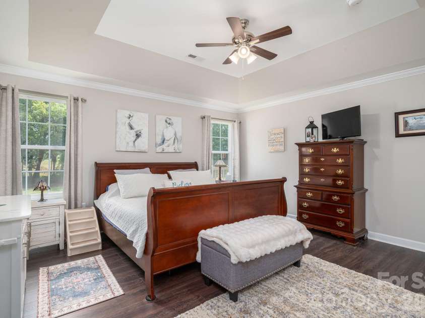 4164 Olivers Cross Road, Newton, NC 28658.  MLS# CAR4401217, YatesRealty ID 35597. Tray ceiling in Primary Bedroom
