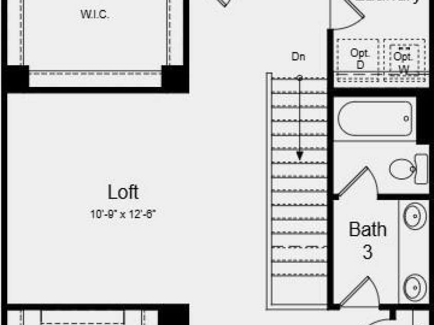 3181 Beacon Heights Road, Indian Land, SC 29707.  MLS# CAR4401949, YatesRealty ID 35615. Second Floor Plan - Additional Highlights Include: slide-in gas range, upgraded cabinet hardware and roll out trash can cabinet in the kitchen