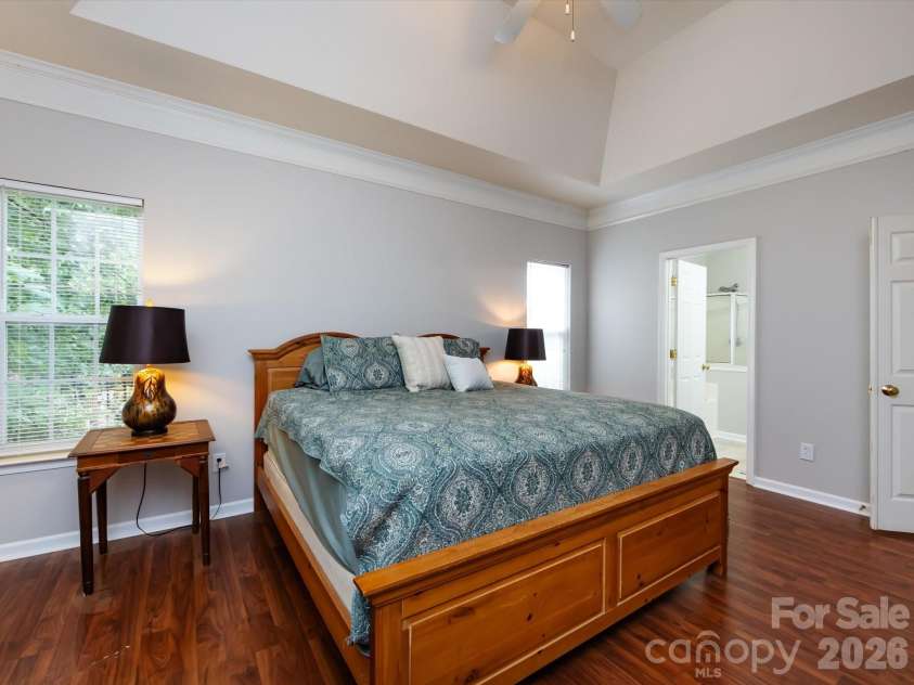 1423 Piper Court, Concord, NC 28025.  MLS# CAR4376412, YatesRealty ID 35626. Main level primary bedroom