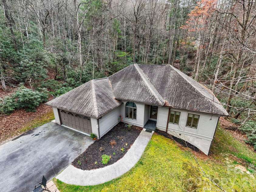 446 Silver Fox Lane, Pisgah Forest, NC 28768.  MLS# CAR4360860, YatesRealty ID 35629. Drone: Aerial