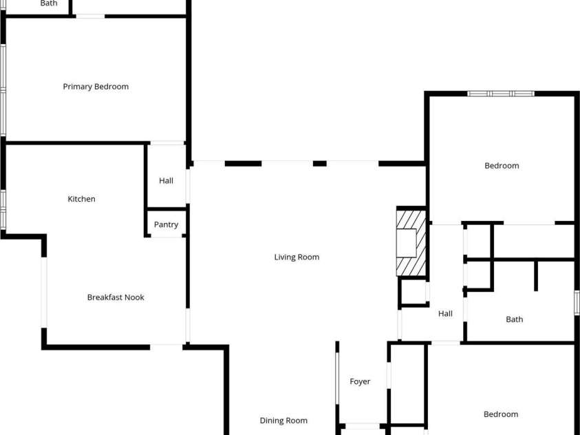 446 Silver Fox Lane, Pisgah Forest, NC 28768.  MLS# CAR4360860, YatesRealty ID 35629. Floorplan 1