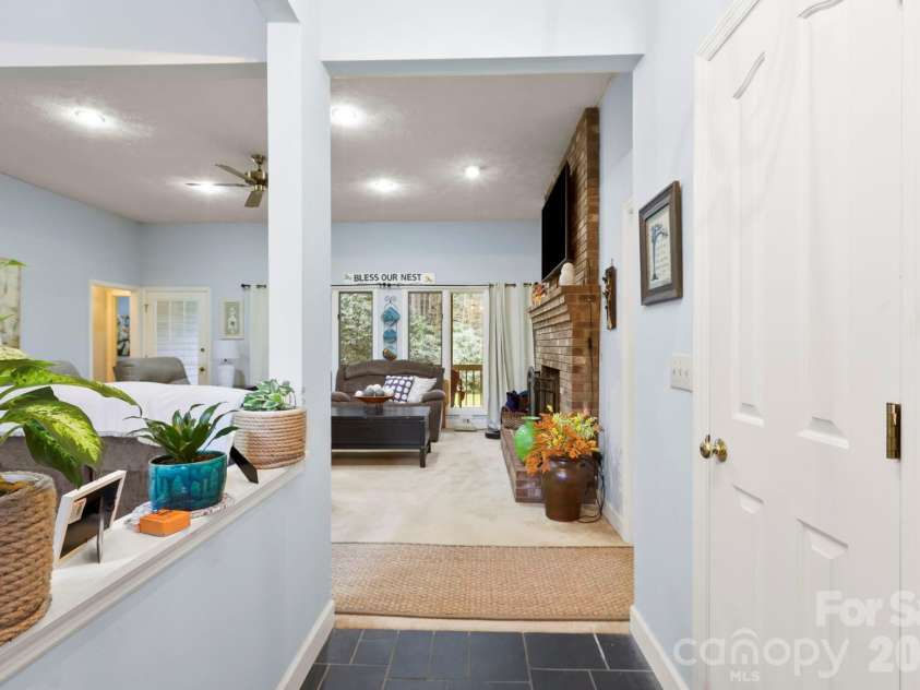 446 Silver Fox Lane, Pisgah Forest, NC 28768.  MLS# CAR4360860, YatesRealty ID 35629. Foyer With Tall Ceilings