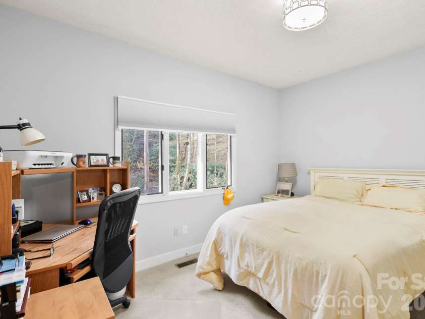 446 Silver Fox Lane, Pisgah Forest, NC 28768.  MLS# CAR4360860, YatesRealty ID 35629. Guest Bedroom #2: Split Bedroom Floorplan