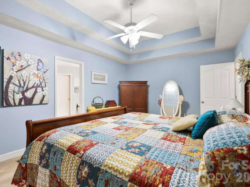 446 Silver Fox Lane, Pisgah Forest, NC 28768.  MLS# CAR4360860, YatesRealty ID 35629. Primary Bedroom