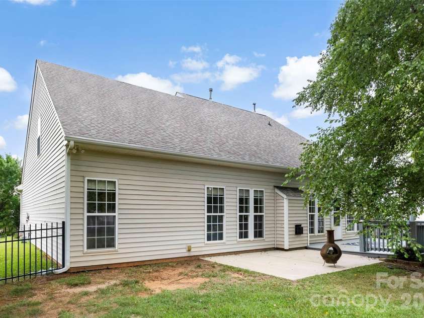 1106 Alyssum Lane, Indian Trail, NC 28079.  MLS# CAR4399289, YatesRealty ID 35667. Back patio