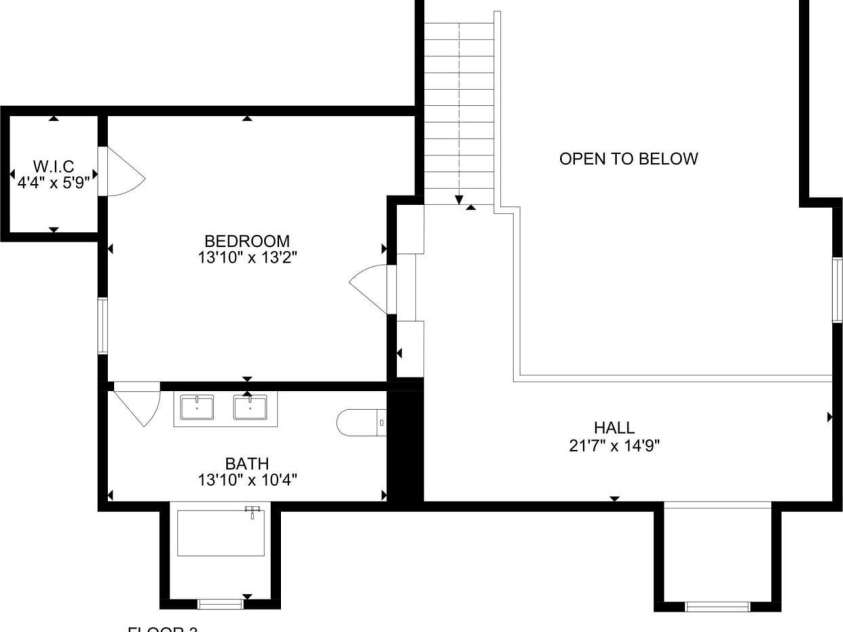 451 Crescent Trail, Highlands, NC 28741.  MLS# CAR4342214, YatesRealty ID 3567. Floor Plan: Upper Level