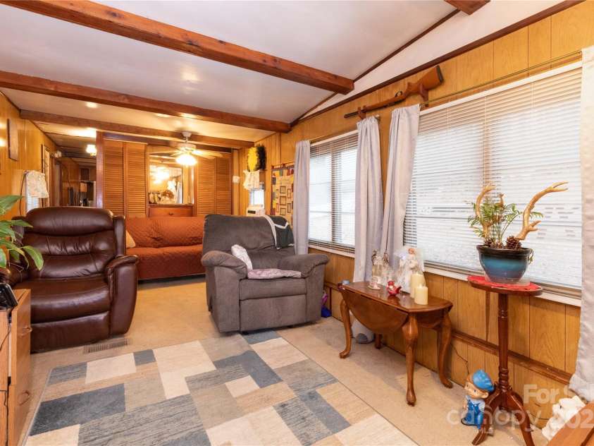 20 A&B Homewood Drive, Asheville, NC 28803.  MLS# CAR4229022, YatesRealty ID 3571. Mobile Home Living Room